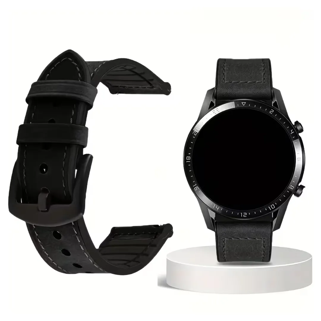 Premium 20mm Synthetic Leather Watch Strap Compatible with Samsung Galaxy Watch 7/6/5/4, Watch 6 Classic, Watch 5 Pro & Active 2 - Image 3