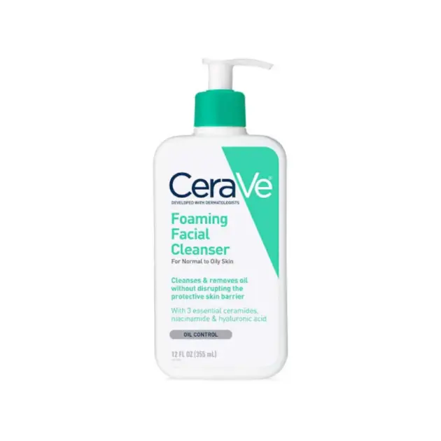 CeraVe Foaming Facial Cleanser, For Normal To Oily Skin, 355ml
