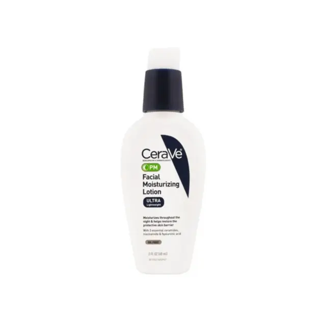 CeraVe PM Ultra Lightweight Facial Moisturizing Lotion, 60ml