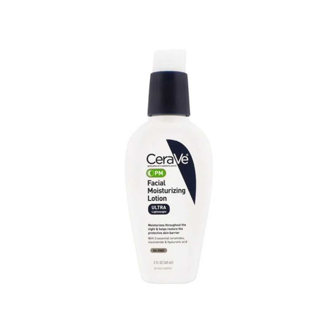 CeraVe PM Ultra Lightweight Facial Moisturizing Lotion, 60ml